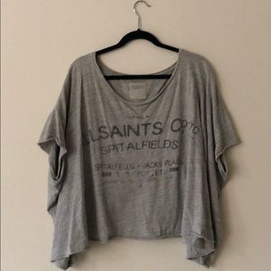 Square Grey All Saints Crop Top